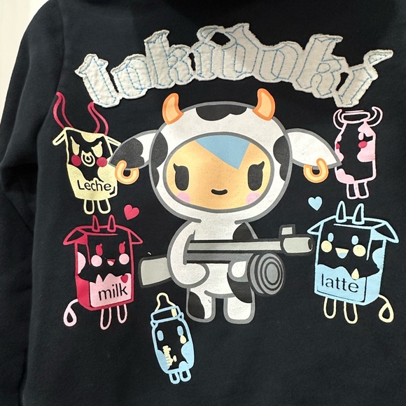 Tokidoki Kids Black Hoodie with Colorful Characters - Picture 3 of 10